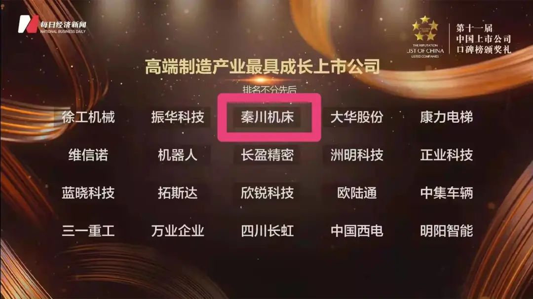 秦川集团——高端制作产业最具成长上市公司